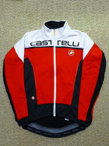 【中古品(美品)】防寒 CASTELLI カステリ WINDSTOPPER ウインドストッパー ジャケット サイクルジャージ Mサイズ ロードバイク