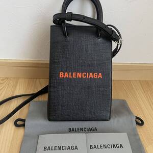 新品未使用　 BALENCIAGA バレンシアガ　フォンフォルダー　 ショルダーバッグ　黒