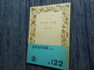 ★絶版岩波文庫　『生ひ立ちの記』　島崎藤村作　昭和26年発行★