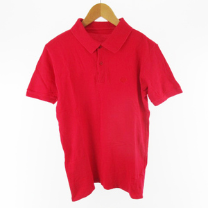フレッドペリー FRED PERRY ポロシャツ 半袖 M3 0048 刺繍 鹿の子 赤 レッド イングランド製 ヴィンテージ メンズ