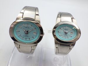 378421【1円スタート】SEIKO セイコー V742-5A70/V782-5B90 ALBA アルバ AKA ペアウォッチ 時計 クオーツ ケース42mm/33mm