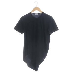 ディオールオム Dior HOMME コットン 変形 Tシャツ カットソー 半袖 XS 紺 黒 ネイビー ブラック /ES ■OS ■AD メンズ
