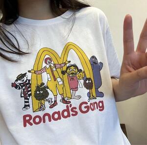 【新品】 マクドナルド　キャラクター　ドナルド　Tシャツ　M　マック　McDonald