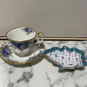 コーヒーカップ royal albert moonlight rose bone china england paris royal peinte a la main