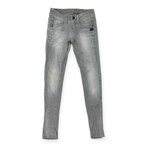 G-STAR RAW ジースター ロゥ 5204 ストレッチ デニムパンツ スキニー ジーパン ジーンズ W24 (実寸68) /グレー インディゴ/ジップフライ