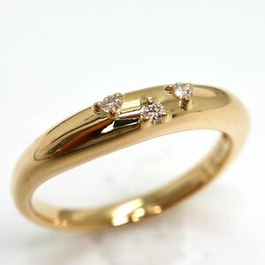 TASAKI(田崎真珠)《K18 天然ダイヤモンドリング》J 約3.1g 約10号 0.03ct ring 指輪 jewelry ジュエリー diamond EC4/EC4