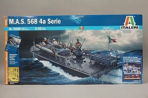 ★ イタレリ 1/35 M.A.S 568 4a Serie イタリア海軍魚雷艇 MAS 500級＆クルー6体 エッチングパーツ/資料写真集付 プラモデル 未開封 5608