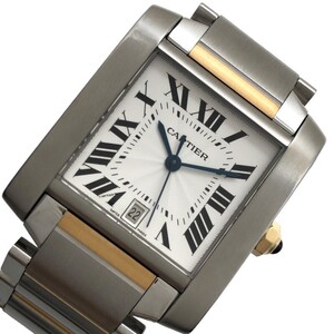 カルティエ Cartier タンク　フランセーズ　LM W51005Q4 K18/SS 腕時計 メンズ 中古