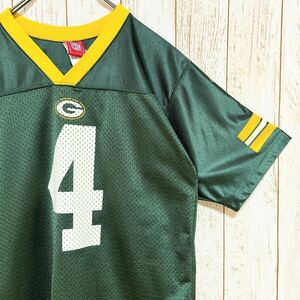 Reebok リーボック NFL GreenBay Packers グリーンベイ・パッカーズ ファーブ プリント ユニフォーム ゲームシャツ S USA古着 アメリカ古着