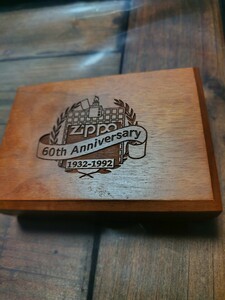 木箱入り 希少品 ZIPPO ジッポ 60周年Anniversary スターリングシルバー 4513/5000 純銀製 1992年