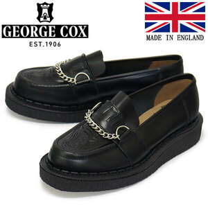 GEORGE COX (ジョージコックス) HAMILTON BUXTON IVC ラバーソール レザーシューズ 040 BLACK UK7.5-約26.5cm