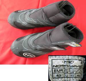 North Wave ノースウェイブ ゴアテックス GORE-TEX 冬用　サイクリングシューズ 43/26.5　Carbon 中古