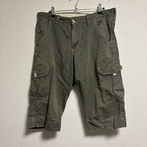 ky38 LEVI’S リーバイス ショートパンツ ショーツ カーキ ダメージ w32 アウトドア