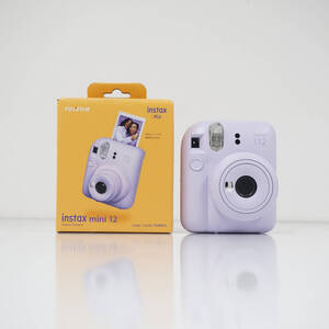 FUJIFILM instax mini 12 LILAC PURPLE チェキカメラ USED超美品 富士フイルム インスタックスミニ ライラックパープル 完動品 CE5148