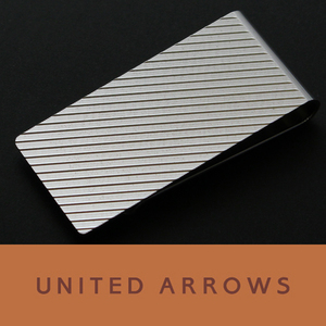 3660◆ユナイテッドアローズ◆マネークリップ◆シルバースラッシュ◆財布◆上質セレクトショップ～UNITED ARROWS◆新品