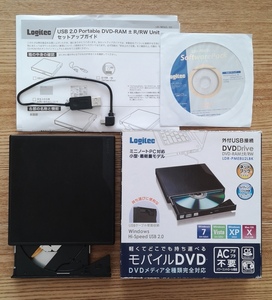 ロジテック Logitec ポータブル Portable DVD Drive LDP-PME8U2LBK スーパーマルティ USB2 (TEAC-DV-W28S-W)