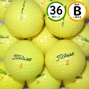 3ダース タイトリスト イエローカラー シリーズ混合 Bランク 中古 ロストボール TITLEIST 送料無料