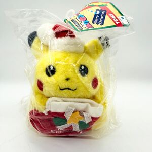 【未開封】TOMY製 ピカチュウ 初期 サンタ ぬいぐるみ （トミークリスマス Pikachu Santa ClausXmas Christmas pokemon doll)