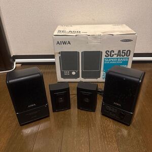 AIWA アンプ スピーカー ミニアンプ付き 激レア セット SC-A50 【訳あり品/ジャンク】