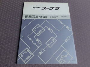 絶版！稀少未使用★70 スープラ 後期型ＪＺＡ70・最終型 GA70,GA70H【 配線図集／追補版】1991年8月