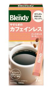 AGF ブレンディ スティックブラック やすらぎのカフェインレス 7本 ×6箱 【 スティックコーヒー 】 【 カフェインレス コーヒー 】