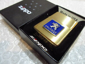 【Spiral】プジョー Zippo/真鍮製ジッポライター・ゴールド【type2】新品/PEUGEOT/