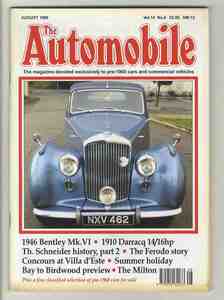 【d1304】96.8 The Automobile Vol.14 No.6／1946ベントレーマークⅥ、1910ダラック14/16hp、Th．シュナイダー・ヒストリー、...