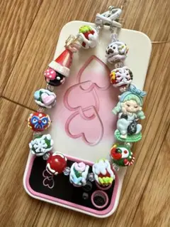 ハンドメイド クリスマス携帯ストラップ