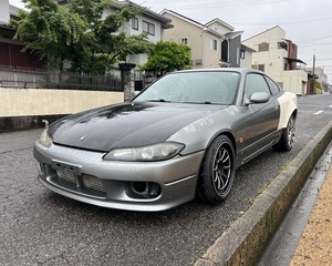 【低走行車！】日産 S15 シルビア ターボエンジン載せ替え 純正5速MT スペックS エアロ 即ドリも可能です、カスタムベースにいかが？