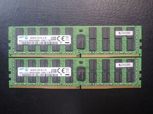 SAMSUNG 16GB 2Rx4 PC4-2133P PC4-17000 ECC REGISTERD 2枚セット 合計32GB 動作確認済 定形外発送￥210可