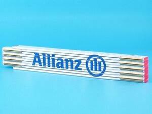 ドイツ ビンテージ定規 折尺 木製 Allianz