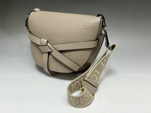 極美品 LOEWE ゲート スモール バッグ ベージュ系 サンド ショルダーバッグ 斜め掛け可 レディース 福井県質屋の質セブン