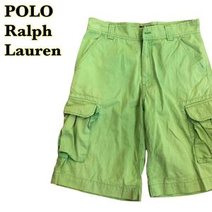 POLO Ralph Lauren ポロラルフローレン　ハーフパンツ　カーゴパンツ　黄緑　メンズ　170cm 【AY0106】