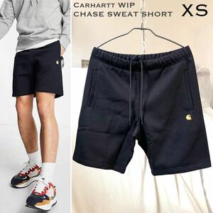 XS 新品 カーハート Carhartt WIP CHASE SWEAT SHORT スウェット ショーツ 黒 ブラック ショートパンツ メンズ I028950 送料無料