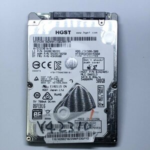 はてなアキバ 7日間保証 内蔵 SATA2.5インチHDD HGST HTS545050A7E660 : 500.1 GB 使用12558h CrystalDiskInfoで正常判定 管Y42310