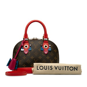 ルイ ヴィトン モノグラム アルマBB ハンドバッグ ショルダーバッグ 2WAY M41659 フラミンゴ レッド PVC レザー LOUIS VUITTON 【中古】