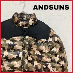 ANDSUNS カモフラ ゴースト ダウンジャケット