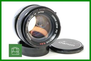 【同梱歓迎】【動作保証・点検済】良品■キヤノン Canon EF ボディ+FD 50mm F1.4 S.S.C.■絞り完動■前後キャップ付き■AJ196