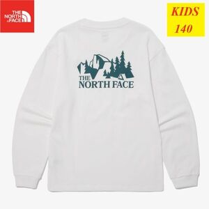 THE NORTH FACE ノースフェイス Tシャツ 長袖 綿100％ メンズ レディース キッズ 子供服 新作 海外限定 アイボリー/140 K5444