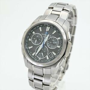 11.CASIO/OCEANUS●タフソーラー電波時計 チタン/TITANIUM マンタ OCW-S1000 メンズ腕時計 純正ベルト カシオ クロノグラフ オシアナス