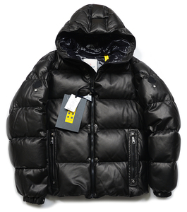 新品62万 MONCLER モンクレール ×アリクス (サイズ0 S～M相当) 最高級レザー ダウンジャケット (6 MONCLER 1017 ALYX 9SM)【直営購入】