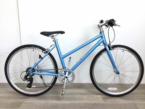 26インチ 7段ギア クロスバイク 自転車 (1486) ブルー GX2F08999 未使用品◎