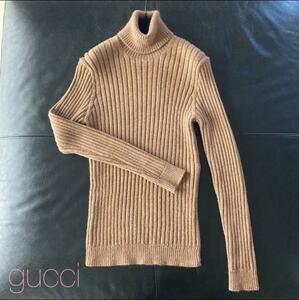 最高級 GUCCI モッチリ触感 アルパカ タートルニット セーター S M カシミア 