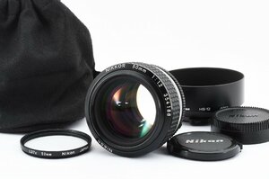 Nikon AIS AI-S NIKKOR 50mm f/1.2 [美品・現状品] HS-12 レンズフード L37c 52mm Nikon フィルター ポーチ付き