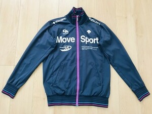 【美品】デサント MoveSport＊ジャージジャケット＊濃グレー＊M