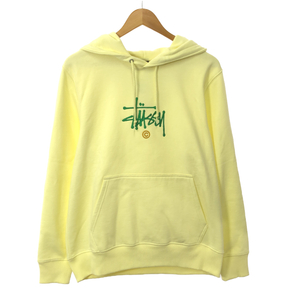 STUSSY　ステューシー　COPYRIGHT　EMBROIDERED　HOODIE　コピーライト　フーディ　プルオーバーパーカー　ロゴ刺繍　Sサイズ　イエロー