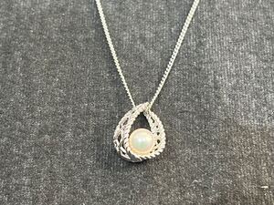 ★279★ MIKIMOTO ミキモト 本真珠 パール 6mm SV925刻印 デザインネックレス ヴェンテージ 中古品 