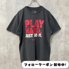 古着 used　NIKE　ナイキ　半袖ロゴプリントTシャツ　スウッシュ　黒　ブラック　デザイン　個性的　クルーネック　春夏服