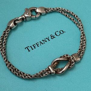 1スタ Tiffany ティファニー ダブルロープ ブレスレット チェーン シルバー 925 VINTAGE ヴィンテージ オールド 希少 美品 1円スタート