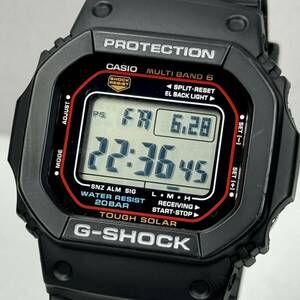 極美品 CASIO G-SHOCK GW-M5610-1JF タフソーラー 電波受信 電波ソーラー マルチバンド6 スクウェア ブラック スピード オリジンモデル